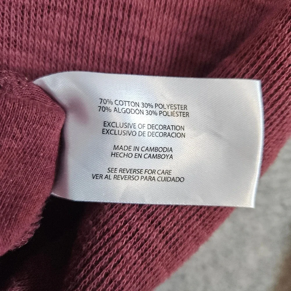 Banana Republic Men's Burgundy Crewneck Sweater‎ Size L Cotton/Polyester Blend